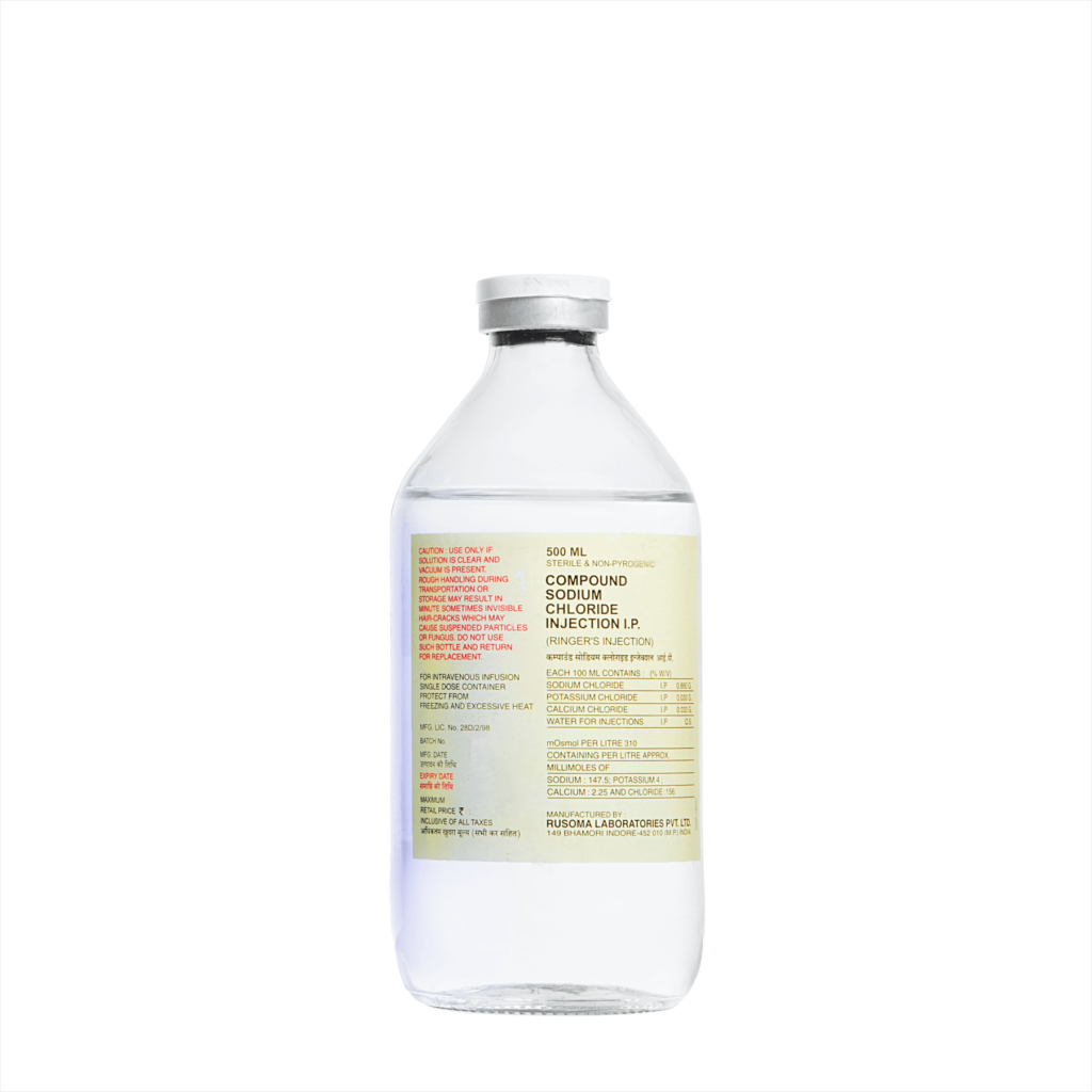 Compound Sodium Chloride Injection I.P. – GB – 500 ML