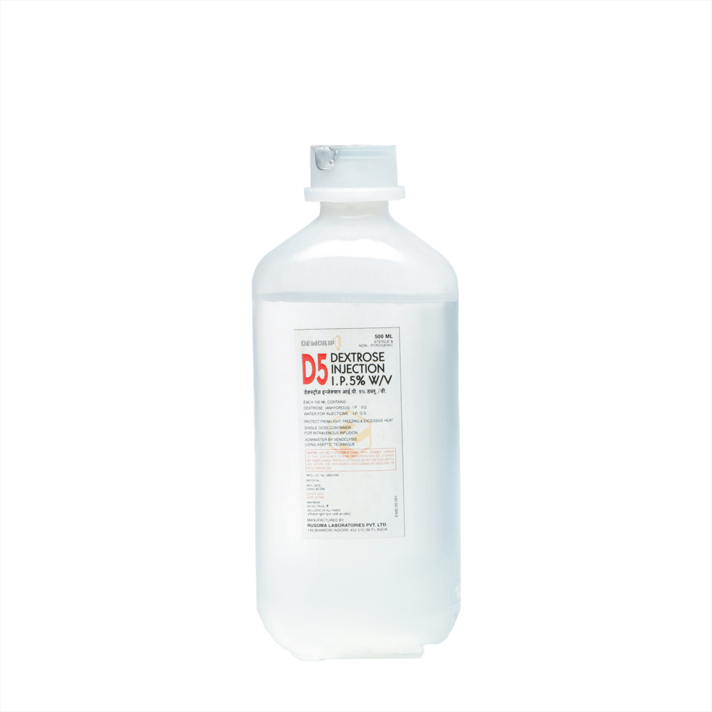 Dextrose Injection I.P. 5% W/V – DD – 500 ML