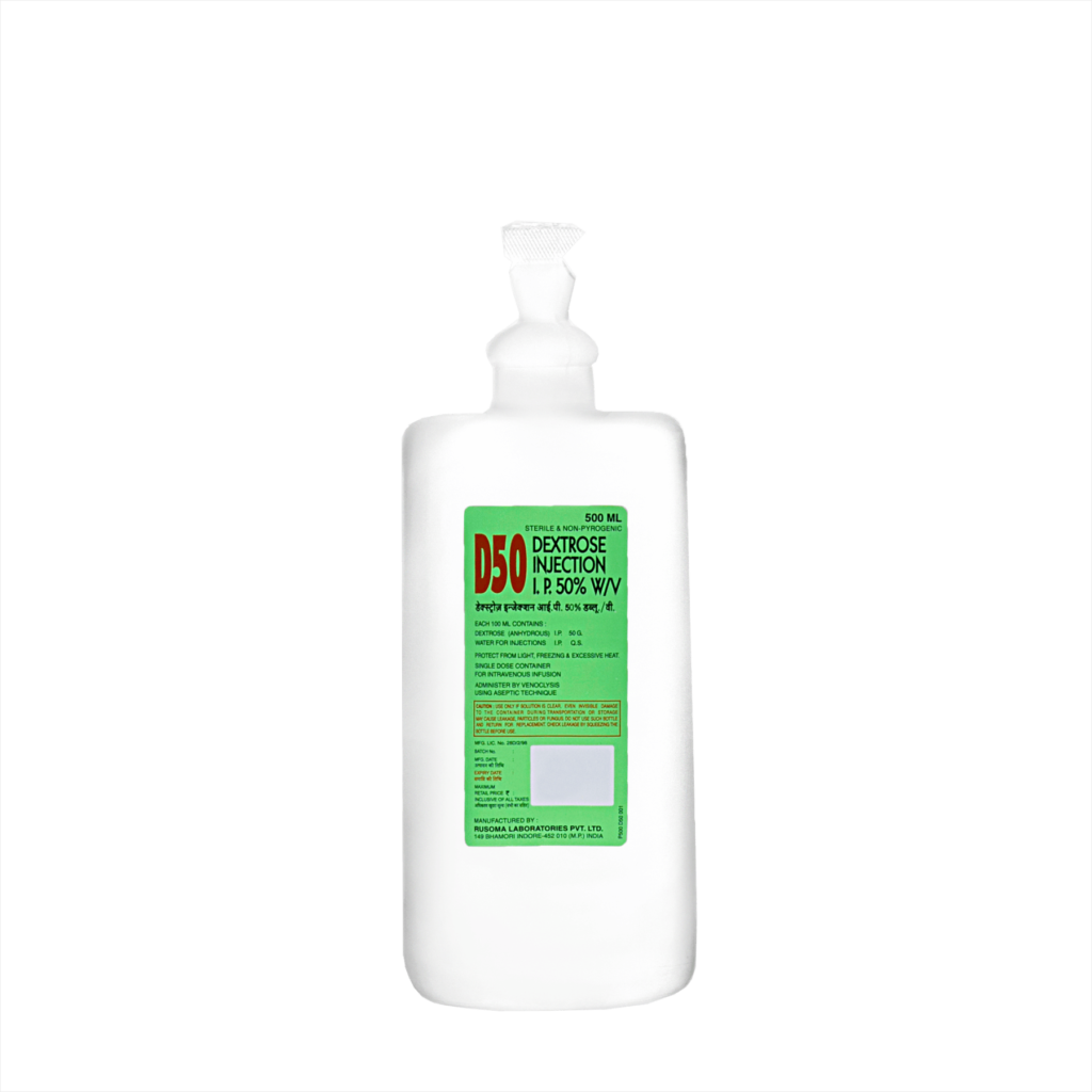 Dextrose Injection I.P. 50% W/V – BFS – 500 ML