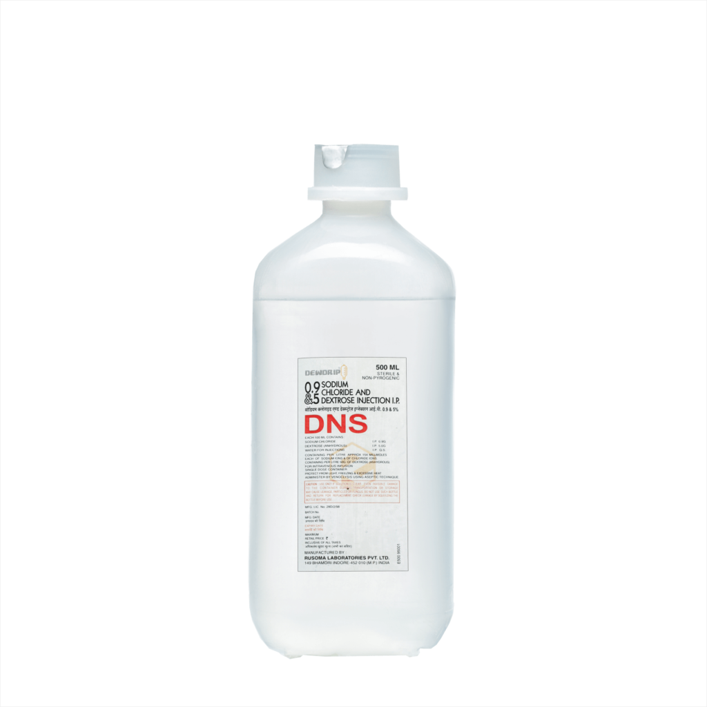 Sodium Chloride & Dextrose Injection I.P. 0.9 & 5% W/V – DD – 500 ML