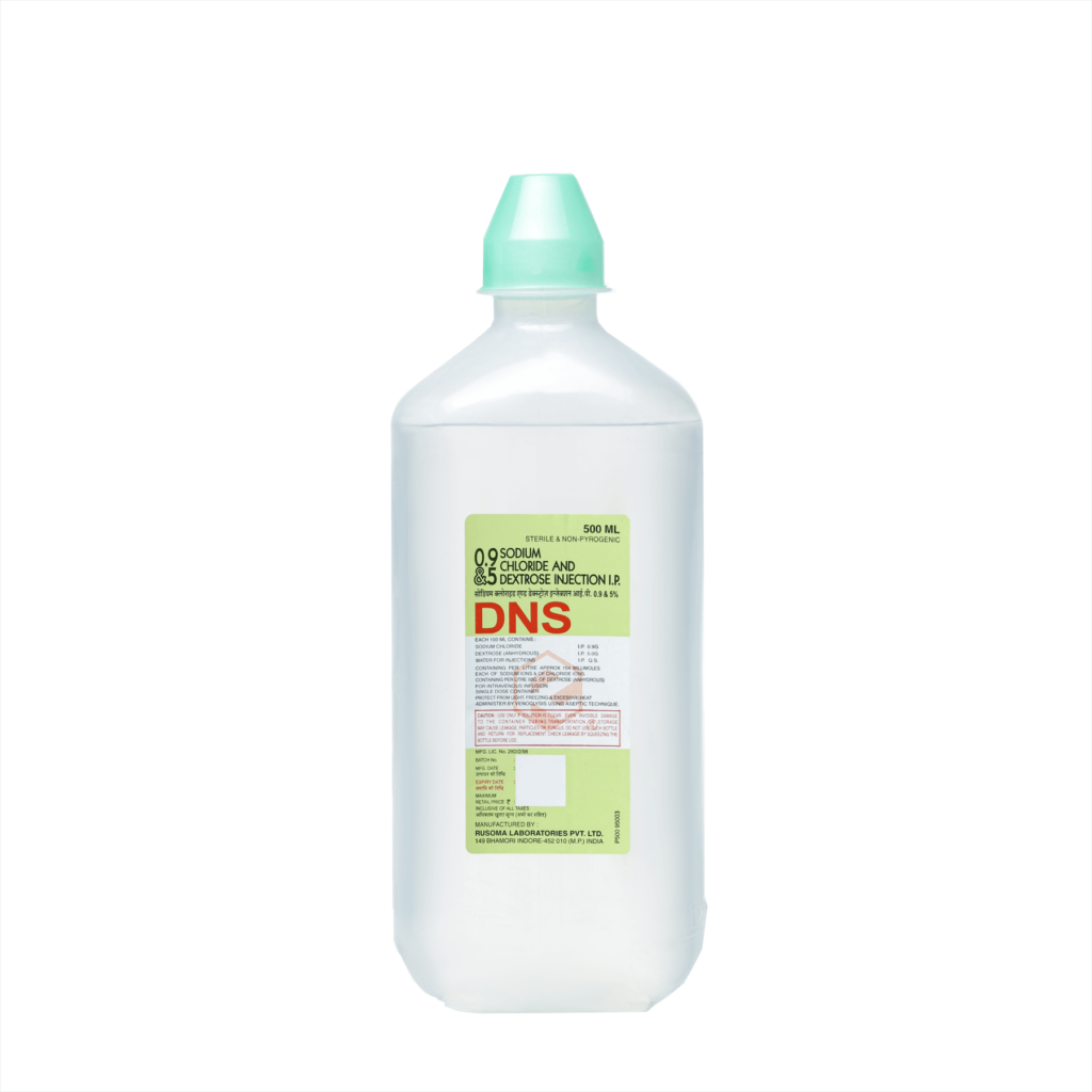 Sodium Chloride & Dextrose Injection I.P. 0.9 & 5% W/V – NH – 500 ML