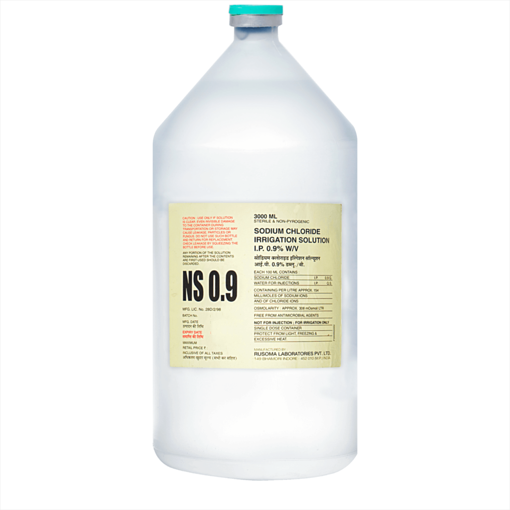 Sodium Chloride Irrigation Solution I.P. 0.9% – BFS – 3L