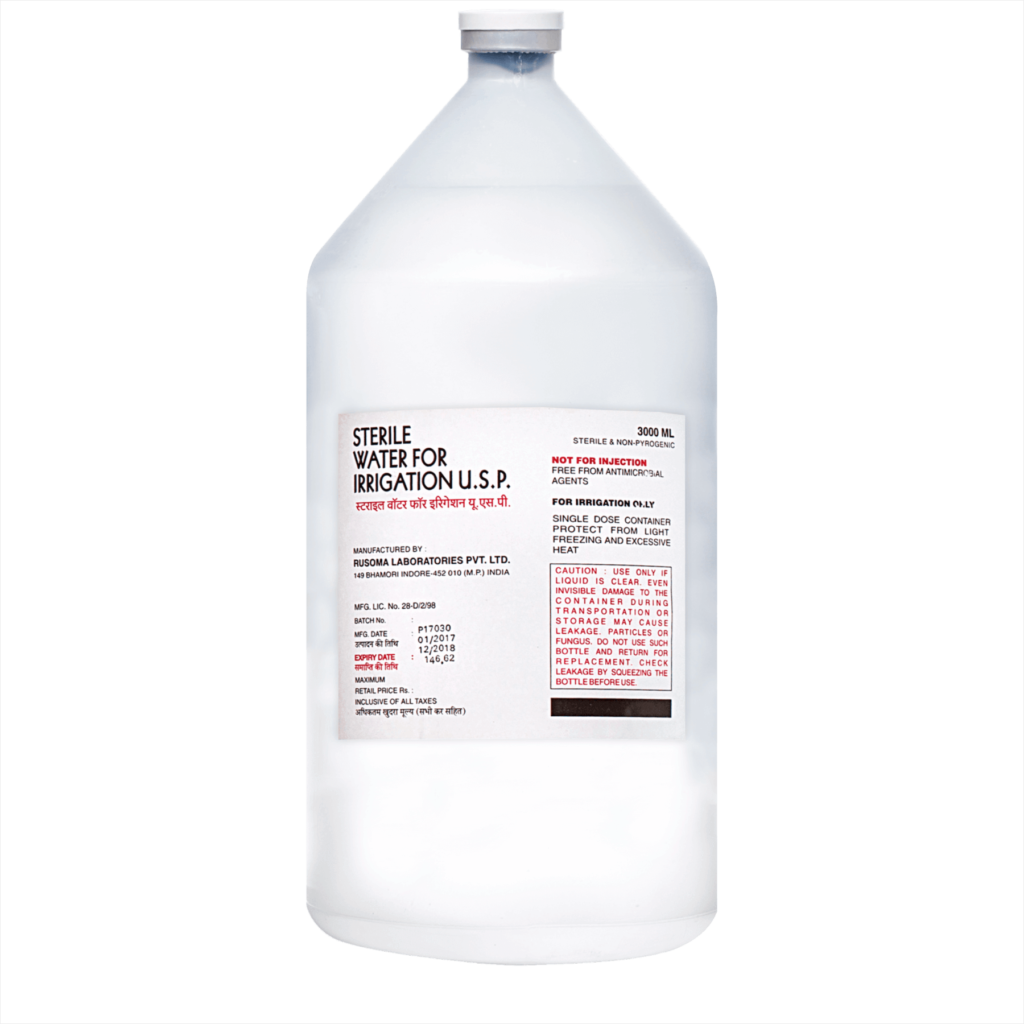 Sterile Water for Injection U.S.P. – BFS – 3L