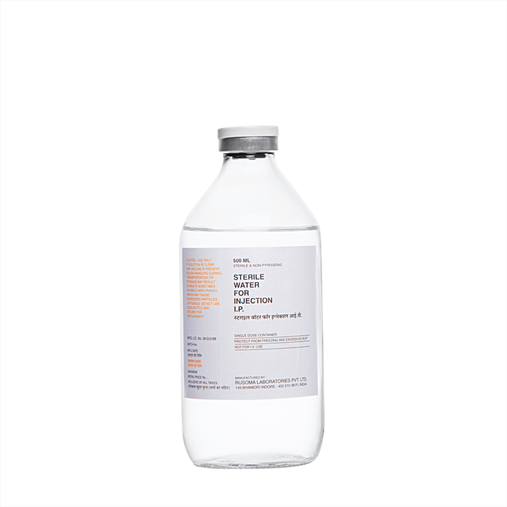 Sterile Water for Injection I.P. – GB – 500 ML