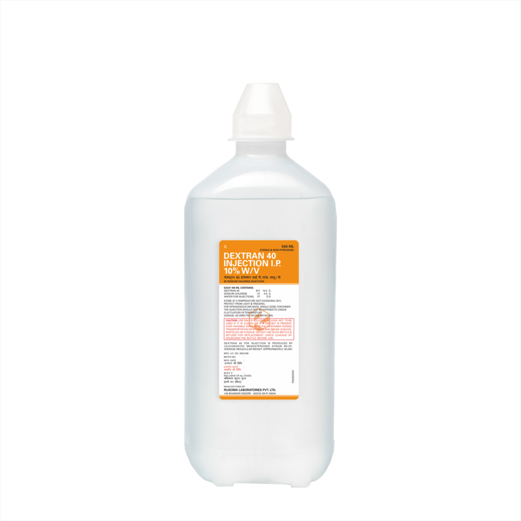 Dextran 40 Injection I.P. 10% W/V – NH – 500 ML