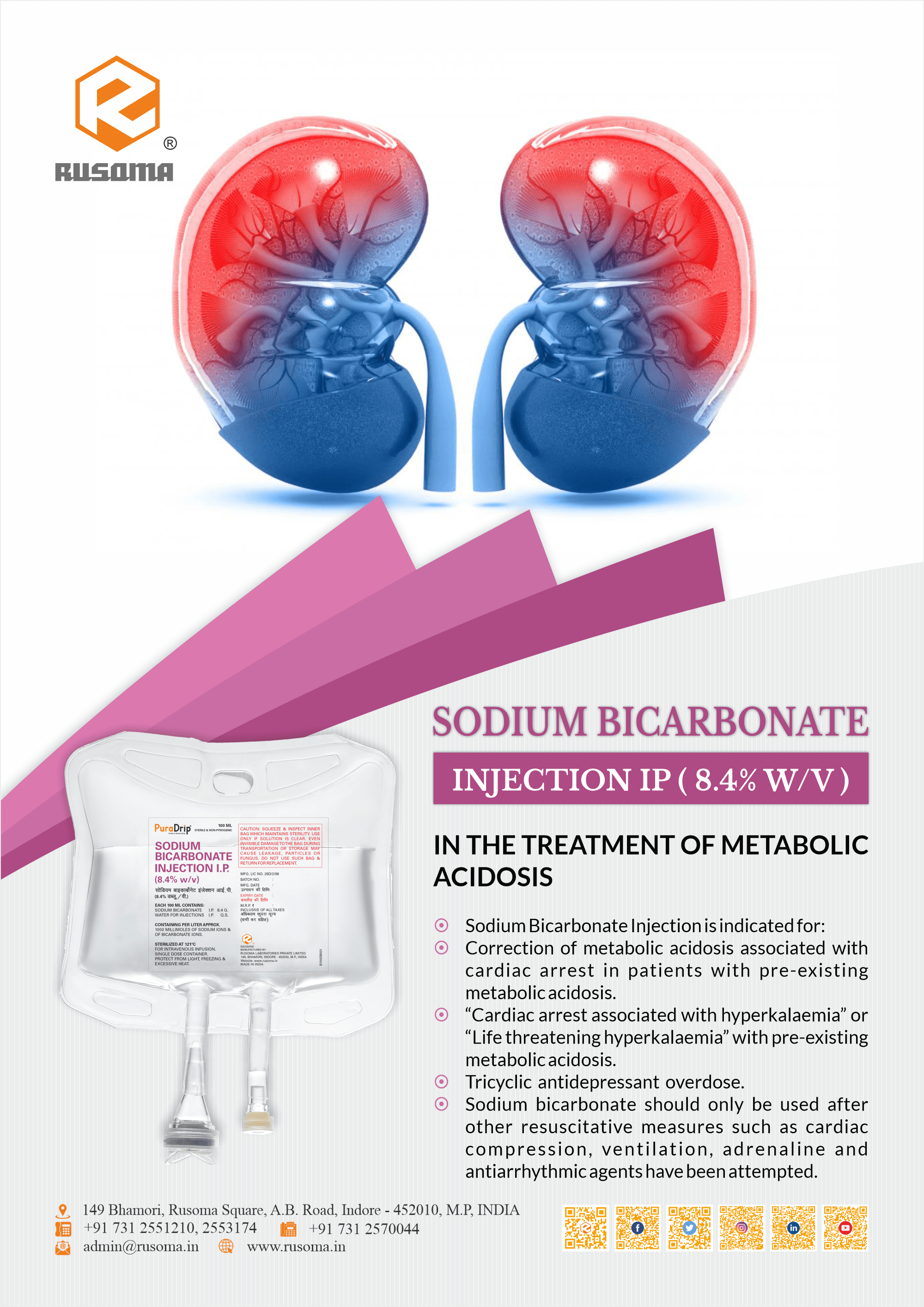 Sodium Bicarbonate Injection Rusoma